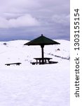 Sunshade in the snow