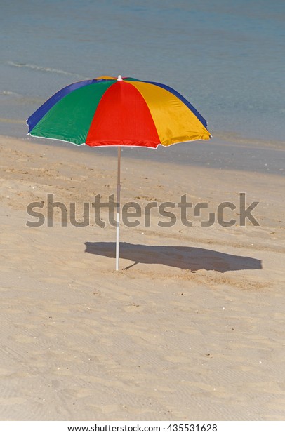 Sunshade Umbrella On Beach Dubai Stock Photo Edit Now