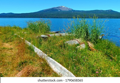 Sunshine Shore - Looking West Across Diamond Lake With Mt. Bailey In The Background - Cascade Range - OR