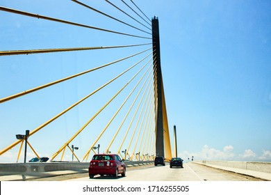 Sunshine Skyway Bridge In Florida, The Bob Graham Sunshine Skyway Bridge