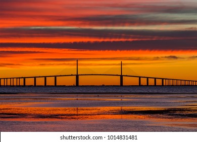 Sunshine Skyway Bridge at Sunrise - St. Petersburg, Florida