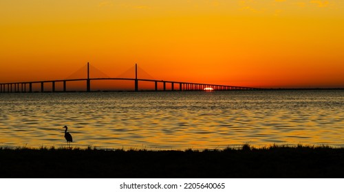 Sunshine Skyway Bridge Sunrise at St. Petersburg,Fl