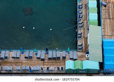 Suntanning pier in Sorrento - view from above