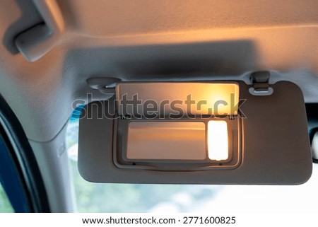 Sunvisor with Mirror and Light. Makeup Mirror with LED Light for Touchups.