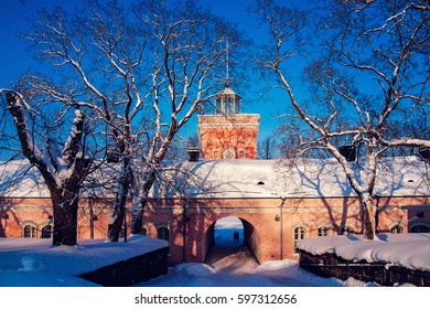 Suomenlinna Covered With Snow.