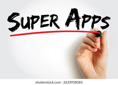 Super apps - mobile applications that provides multiple services including payment and financial transaction processing, text quote concept background