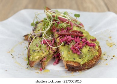 Super avocado toast topped with watercress will start any day with a nutrional boost.