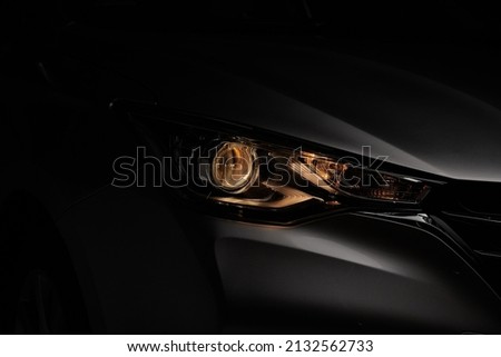 A Super car front light lines. - Image