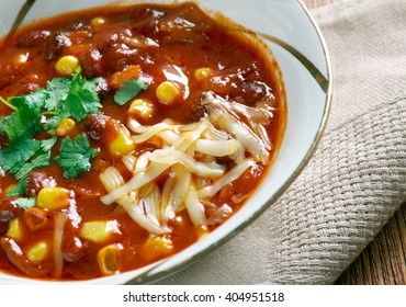 Super Chorizo Chili  Bean  Bowls - New Mexico Green Chili Stew.