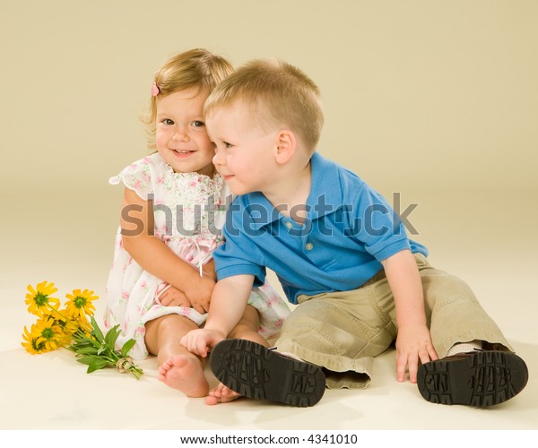 Super Cute Baby Couple Having Embrace Stock Photo Edit Now 4341010