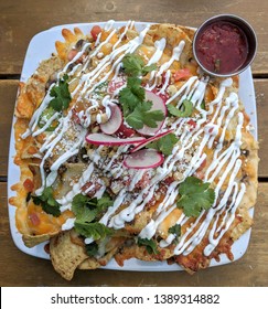 Super Deluxe Vegetarian Nachos Supreme