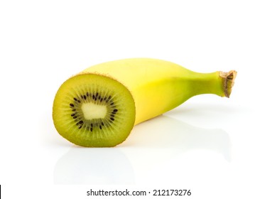 Super fruit. Banana and kiwi combination