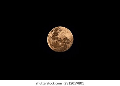 Super full moon with dark background.  Horizontal Photography. - Shutterstock ID 2312059801
