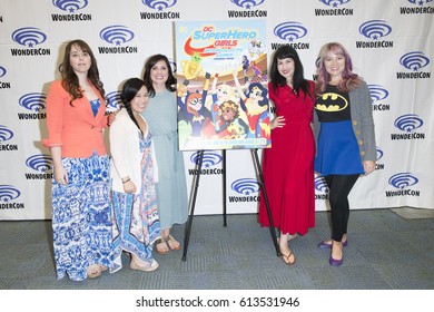 Super Hero Girls Cast  Attends DC Super Hero Girls Press Room At Wondercon In Anaheim Convention Center On April 2 2017. 