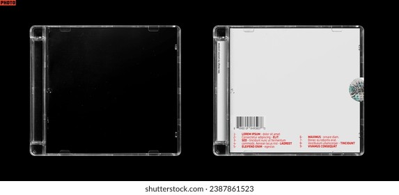 Super jewel case, modern rounded cd case mockup overlay. album cover design