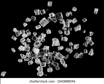 Super Macro Of Sugar Crystals On Dark Backround