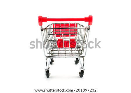Super market cart isolated on white