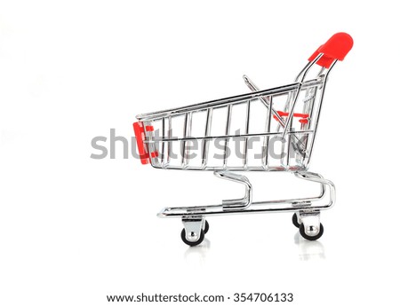 Super market cart isolated on white