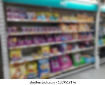 Super Market Interior Blurred Background