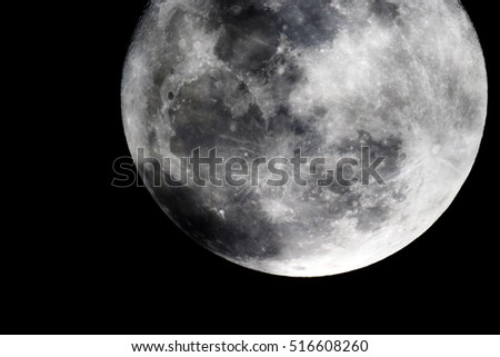 Super Moon Moon Fifthlargest Natural Satellite Stock Photo