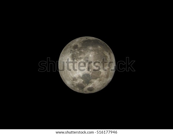 Super Moon or Full Moon of a night sky, with black\
background., November 14, 2016. \
 the day is largest full moon\
since 1948