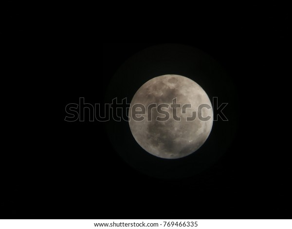 Super moon, Full moon in the night view from\
Bangkok, Thailand.