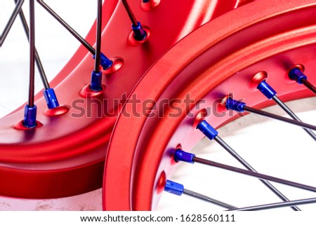 Super Motard Wheels Red Blue