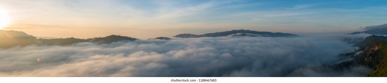 Super panorama view of sunrise mountain cloud - Shutterstock ID 1188467683