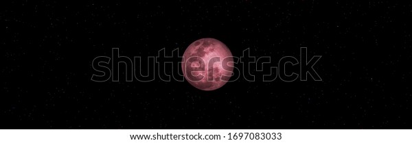 super pink moon\
april with starry\
background