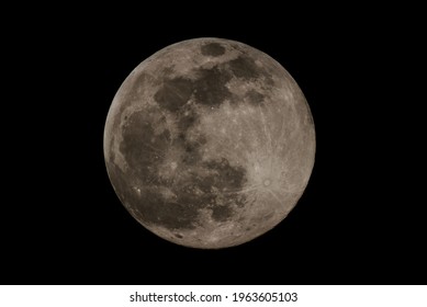 Super Pink Moon Through A Telescope