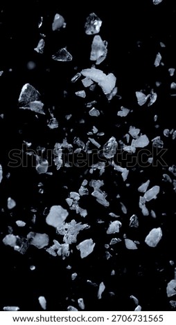 Super Slow Motion of Exploding Ice Shards , Close-up