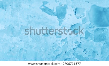 Super Slow Motion of Exploding Ice Shards , Close-up