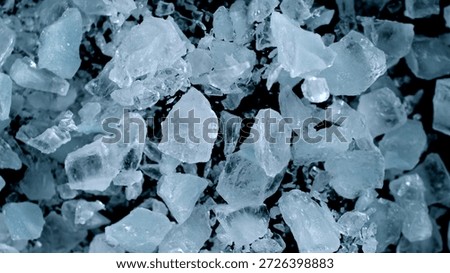 Super Slow Motion of Exploding Ice Shards , Close-up