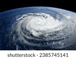 Super Typhoon, tropical storm, cyclone, hurricane, tornado, over ocean. Weather background. Typhoon,  storm, windstorm, superstorm, gale moves to the ground.  Elements of this image furnished by NASA.