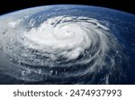 Super Typhoon, tropical storm, cyclone, hurricane, tornado, over ocean. Weather background. Typhoon,  storm, windstorm, superstorm. Elements of this image furnished by NASA. 