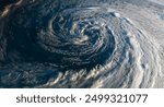 Super Typhoon, tropical storm, cyclone, hurricane, tornado, over ocean. Weather background. Typhoon,  storm, windstorm, superstorm, gale moves to the ground.  Elements of this image furnished by NASA.