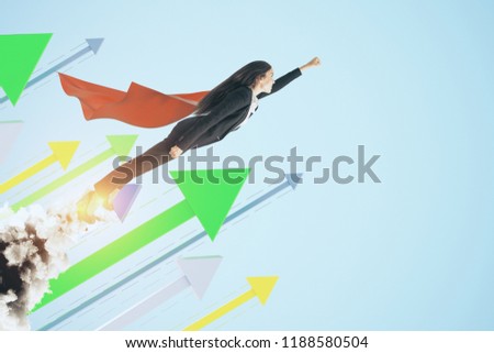 Similar – Image, Stock Photo When I grow up, I’ll be bigger than my shadow.