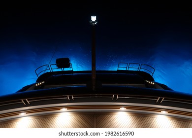 super yacht at night ;