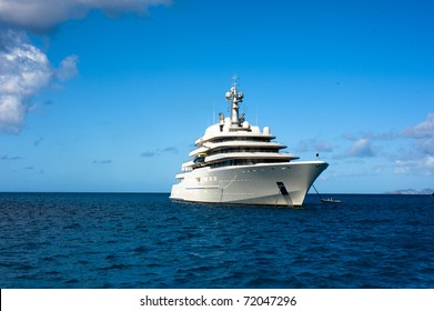 Super Yachts Outside St. Barts