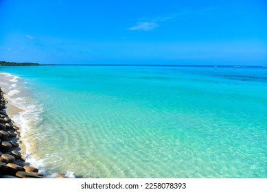 A superb view of Okinawa where the color of the sea is wonderfully beautiful - Shutterstock ID 2258078393