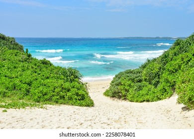 A superb view of Okinawa where the color of the sea is wonderfully beautiful - Shutterstock ID 2258078401