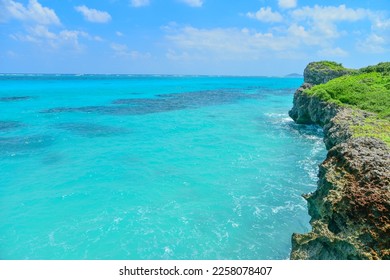 A superb view of Okinawa where the color of the sea is wonderfully beautiful - Shutterstock ID 2258078407