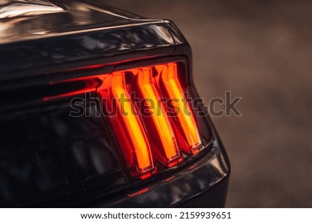 Supercar led taillight and trunk spoiler 