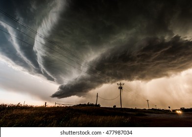 Supercell storm in Oklahoma