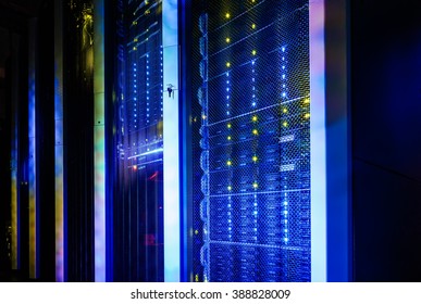 supercomputer disk storage in series of data center equipment