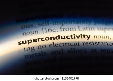 Superconductivity Word In A Dictionary. Superconductivity Concept.