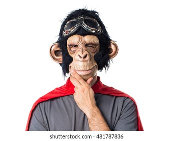 Superhero Monkey Man Thinking