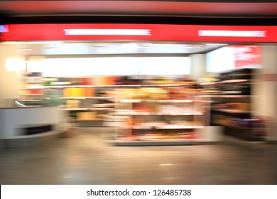 Supermarket Aisle. Abstract Blur