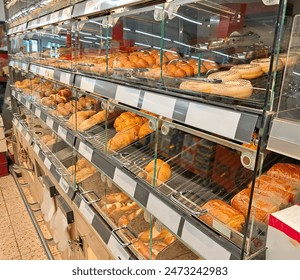 supermarket bakery department, fresh buns and bread - Powered by Shutterstock