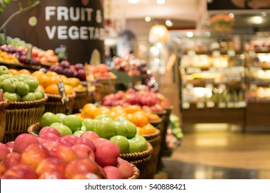 Supermarket , fruit and vegetable zone